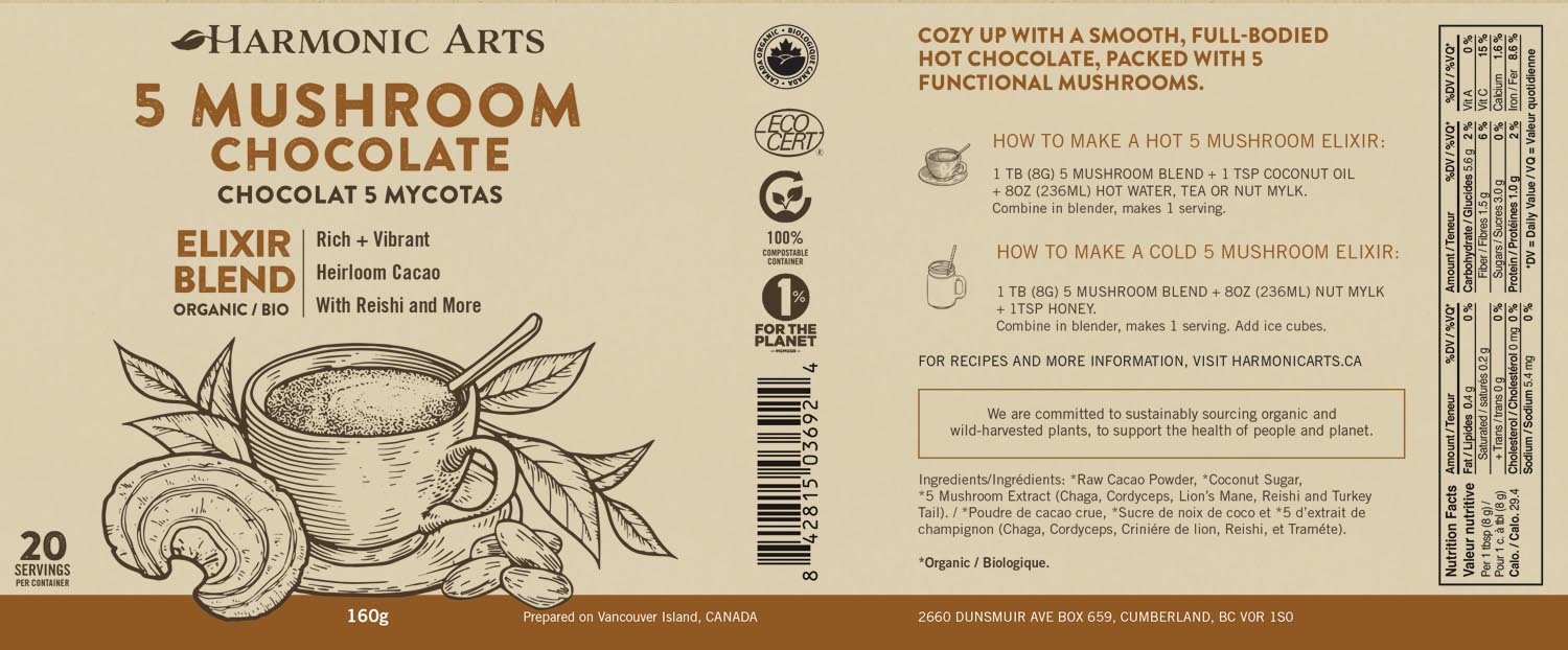 5 Mushroom Chocolate - Harmonic Arts