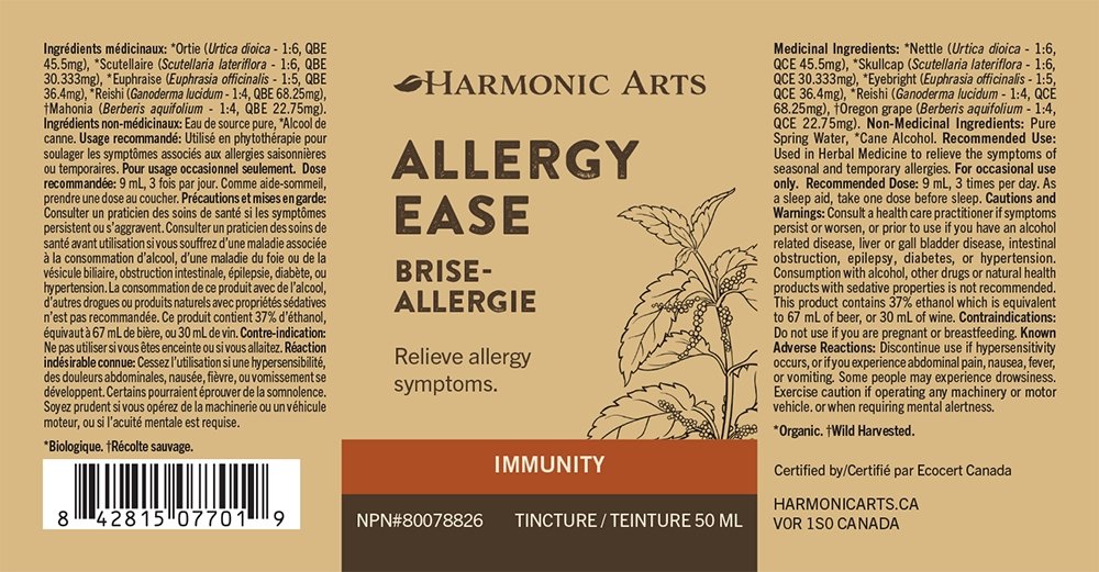 Allergy Ease Tincture - Harmonic Arts