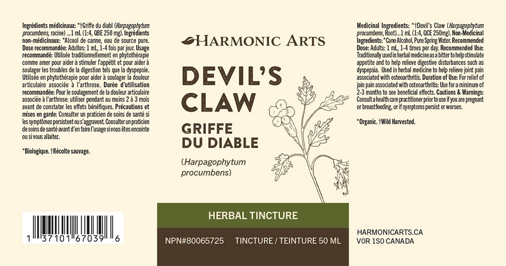 Devil's Claw Root Tincture - Harmonic Arts