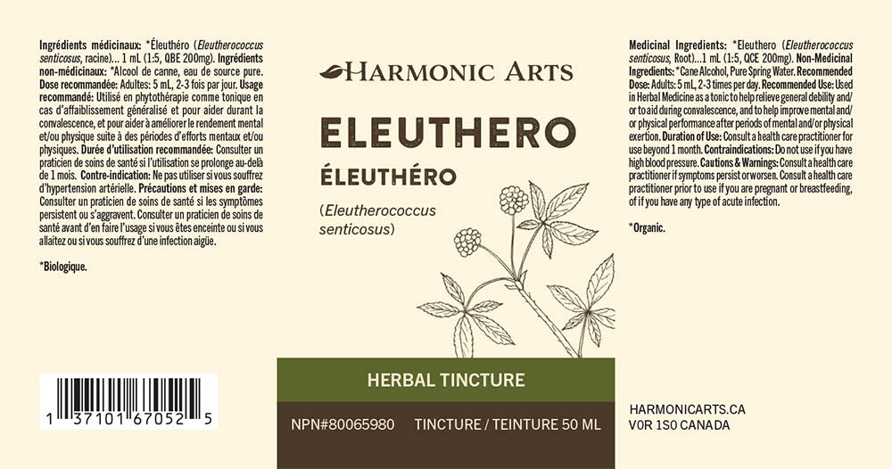 Eleuthero Root Tincture - Harmonic Arts