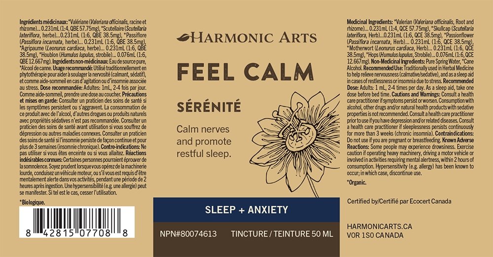 Feel Calm Tincture - Harmonic Arts