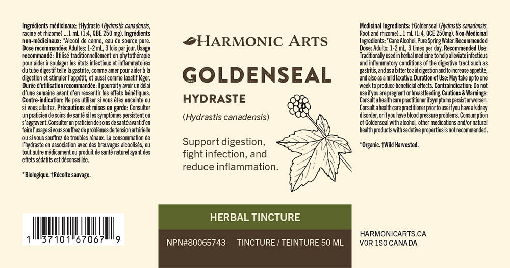 Goldenseal Root Tincture - Harmonic Arts