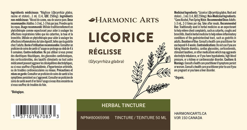 Licorice Root Tincture - Harmonic Arts