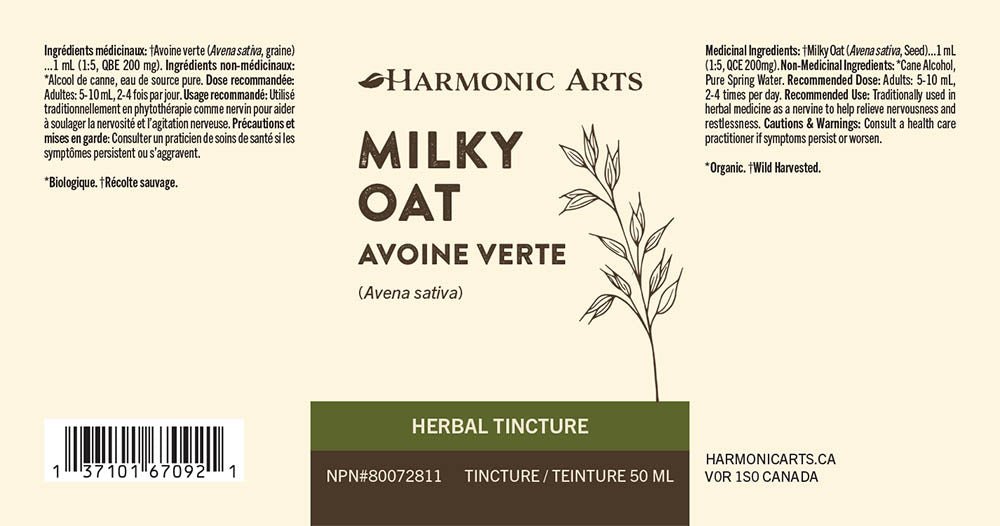 Milky Oat Seed Tincture - Harmonic Arts