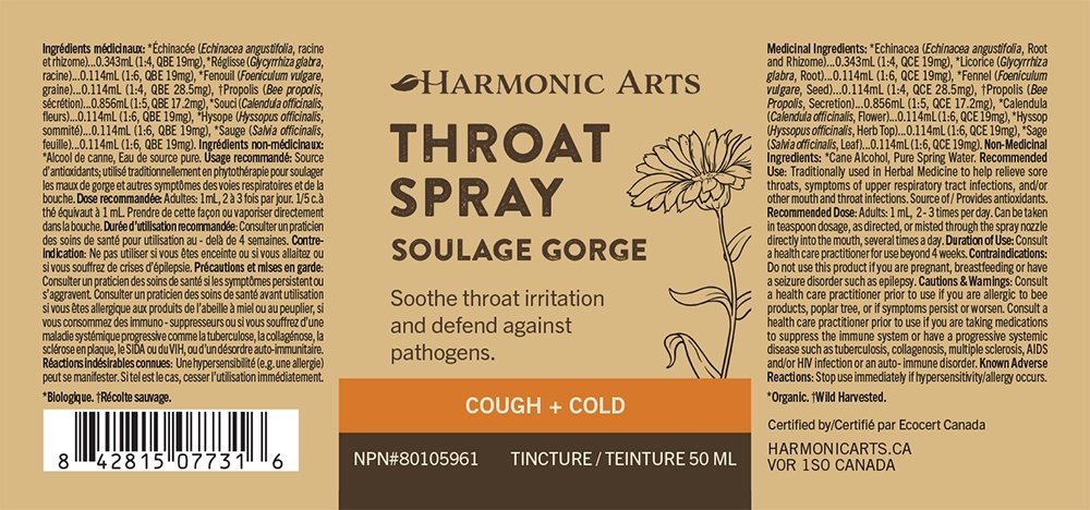 Throat Spray - Harmonic Arts