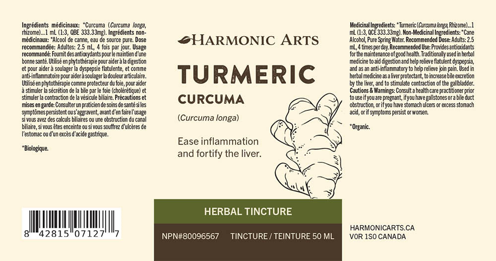 Turmeric Root Tincture - Harmonic Arts