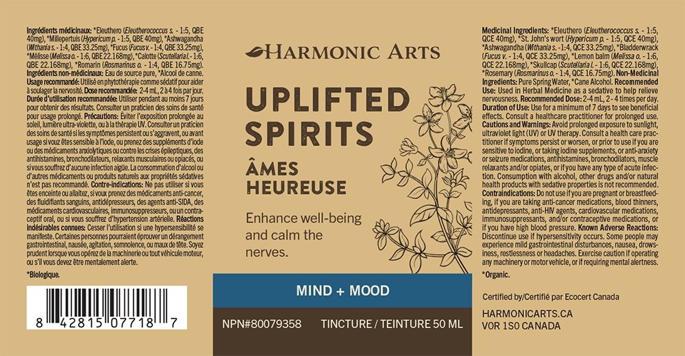 Uplifted Spirits Tincture - Harmonic Arts