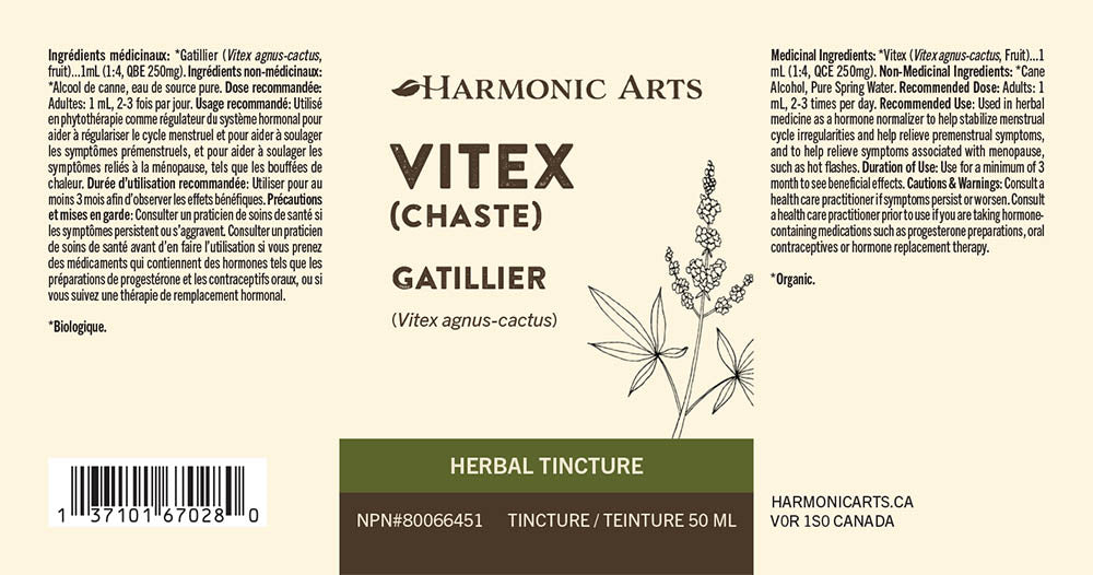 Vitex (Chaste) Berries Tincture - Harmonic Arts